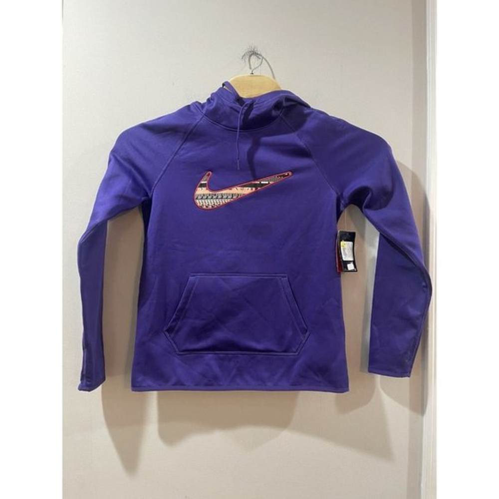 Womens NIKE‎ ALL-TIME PRINT SWOOSH THERMA-FIT HOODIE SWEATSHIRT Small